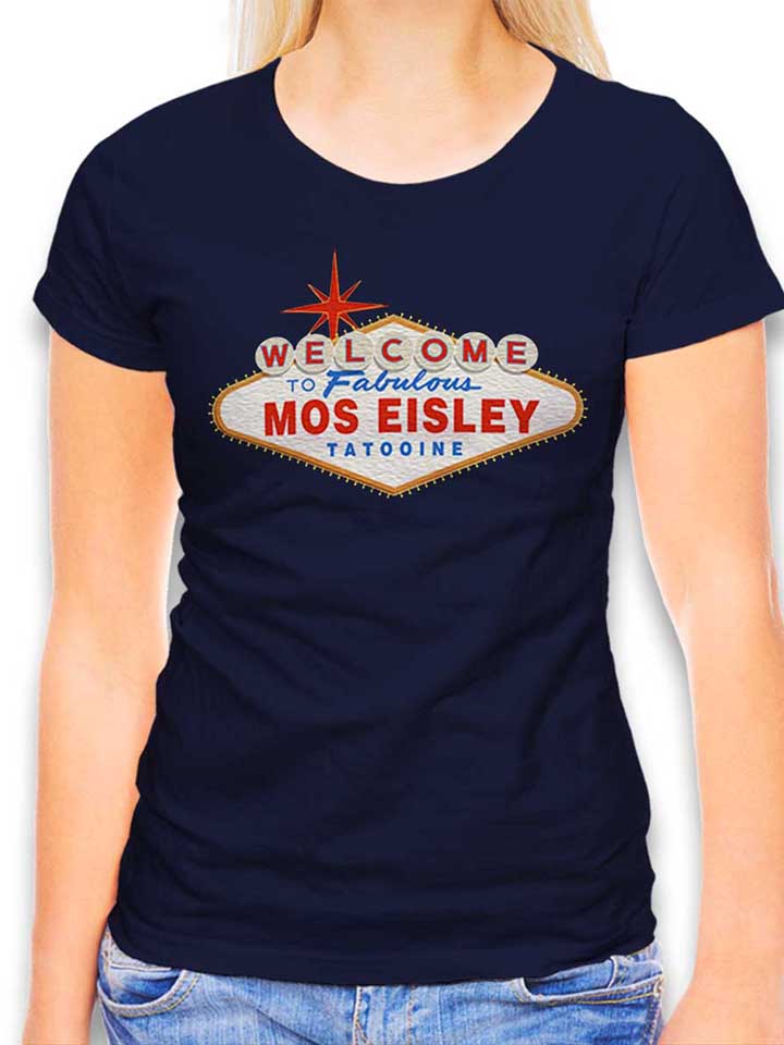 Welcome To Mos Eisley Damen T-Shirt dunkelblau L
