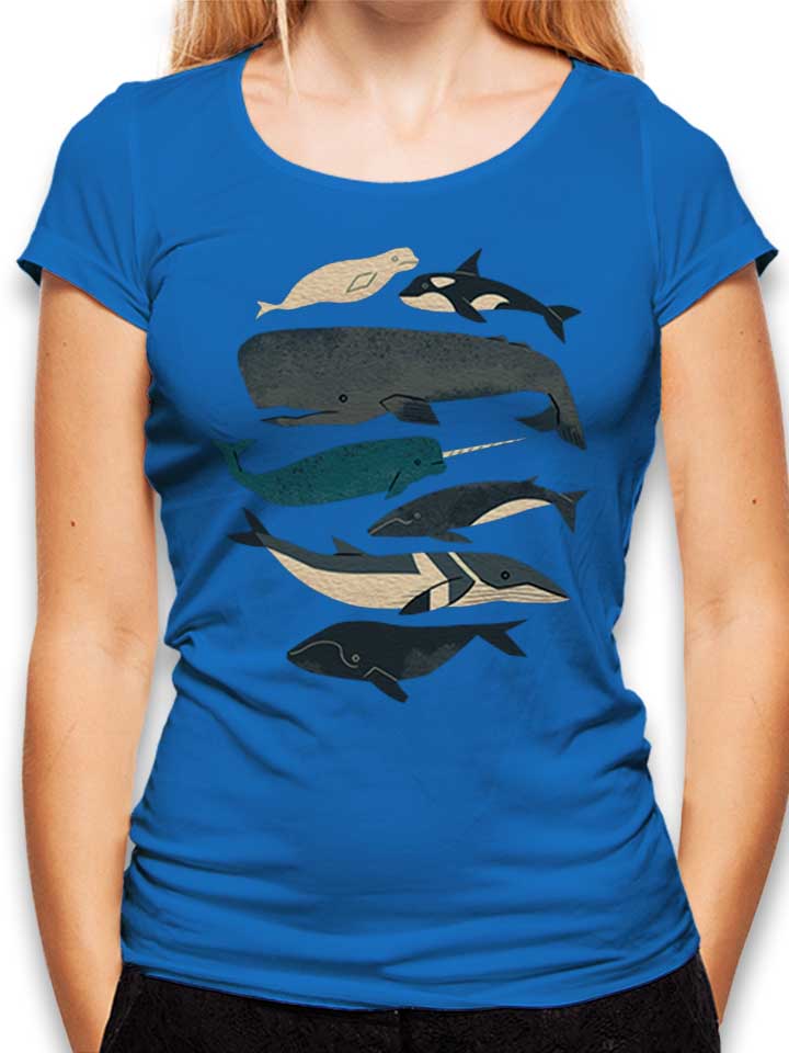 Whales Damen T-Shirt royal L
