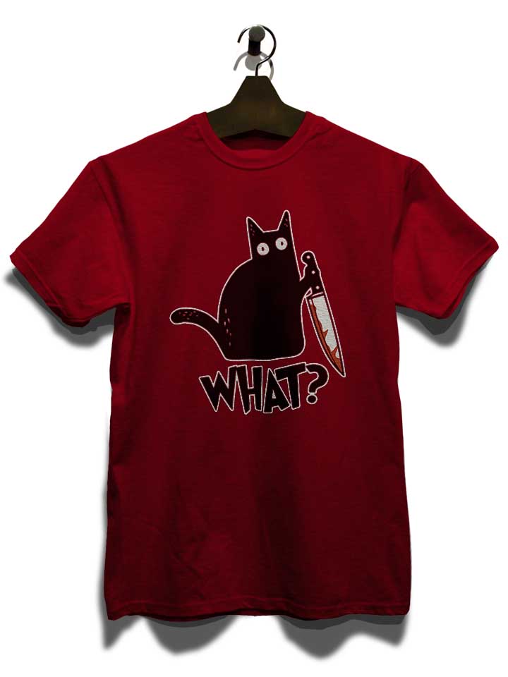 what-knife-cat-t-shirt bordeaux 3