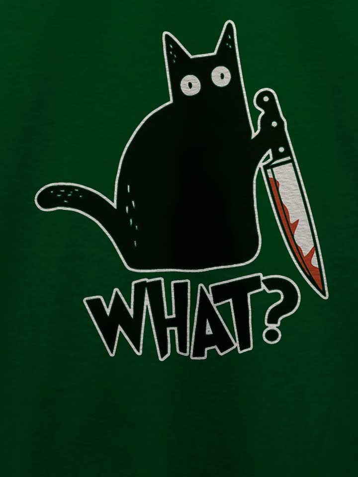 what-knife-cat-t-shirt dunkelgruen 4