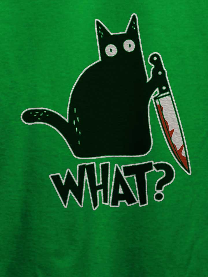 what-knife-cat-t-shirt gruen 4