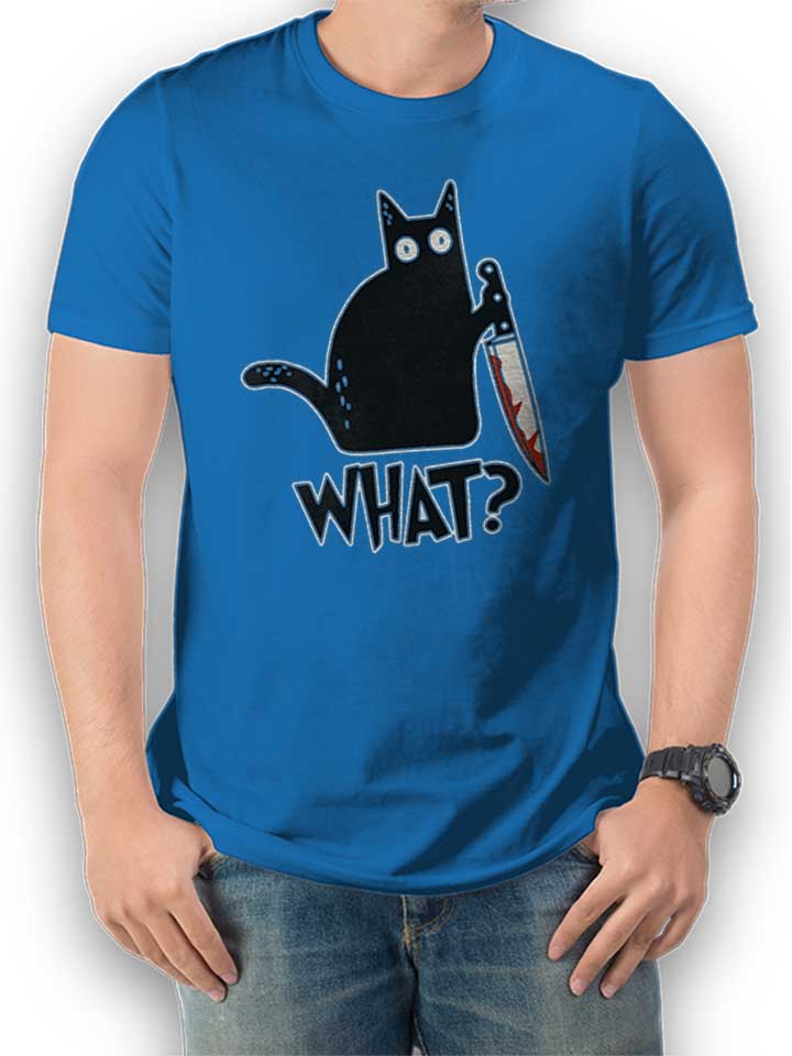 what-knife-cat-t-shirt royal 1