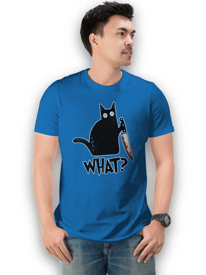 what-knife-cat-t-shirt royal 2