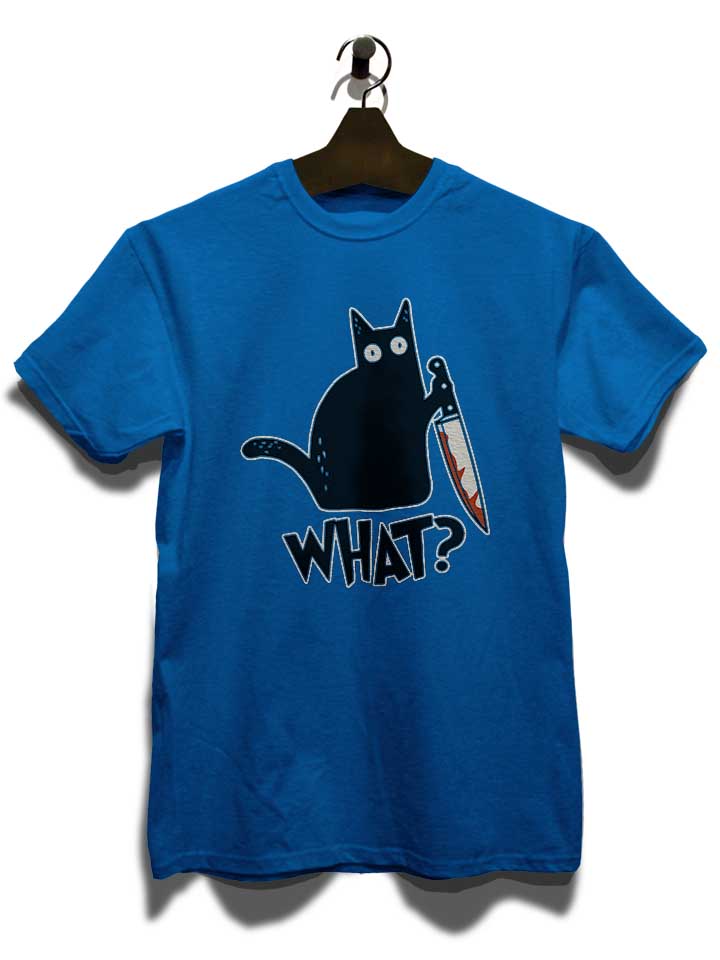 what-knife-cat-t-shirt royal 3