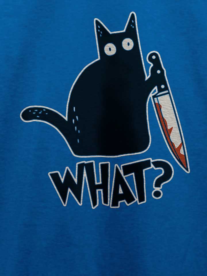 what-knife-cat-t-shirt royal 4