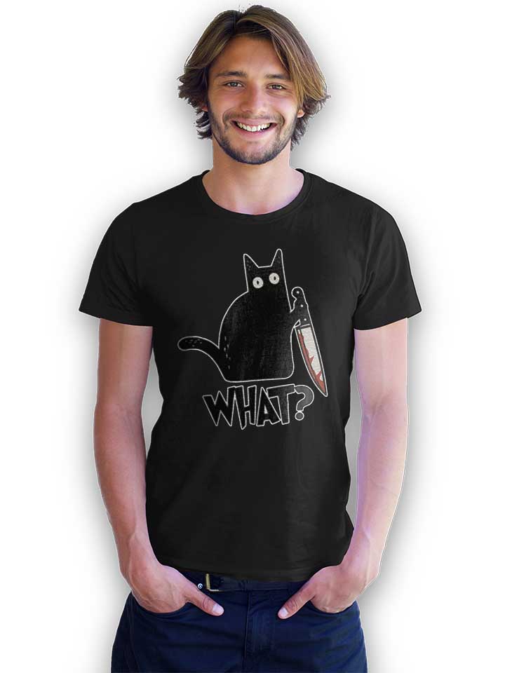 what-knife-cat-t-shirt schwarz 2