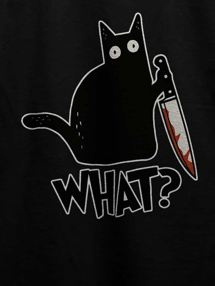 what-knife-cat-t-shirt schwarz 4
