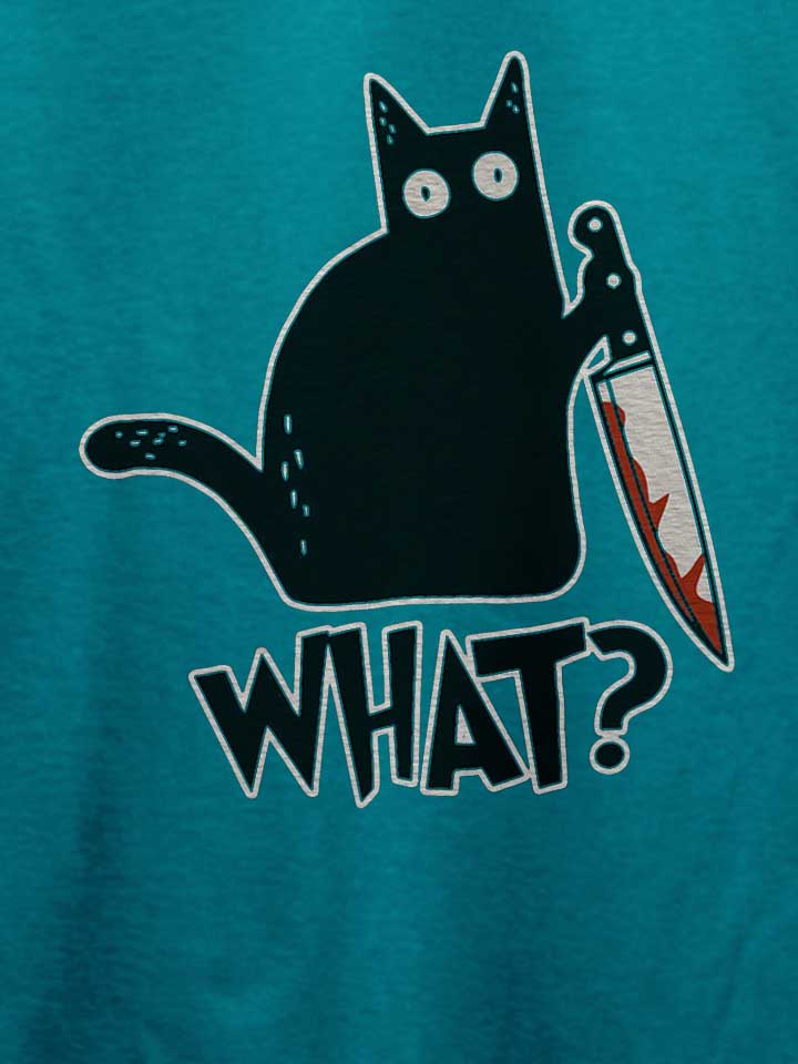 what-knife-cat-t-shirt tuerkis 4