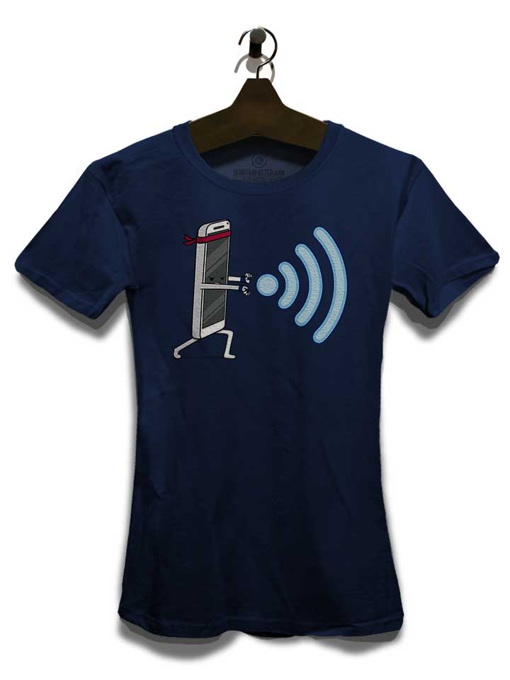 wifi-hadouken-damen-t-shirt dunkelblau 3