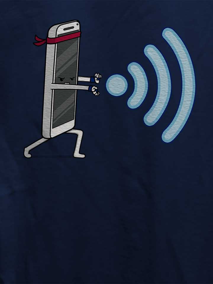 wifi-hadouken-damen-t-shirt dunkelblau 4