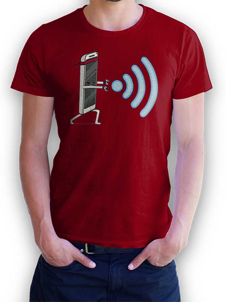 Wifi Hadouken T-Shirt bordeaux L