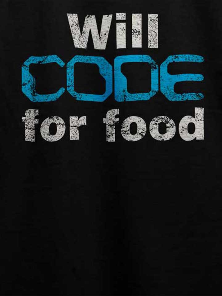 will-code-for-food-vintage-t-shirt schwarz 4