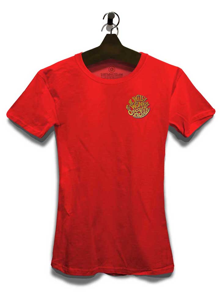 willy-wonka-chocolate-factory-chest-print-damen-t-shirt rot 3