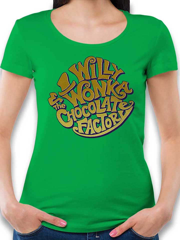 Willy Wonka Chocolate Factory T-Shirt Femme vert L