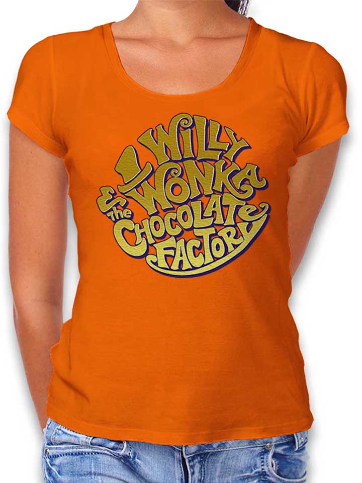 willy-wonka-chocolate-factory-damen-t-shirt orange 1
