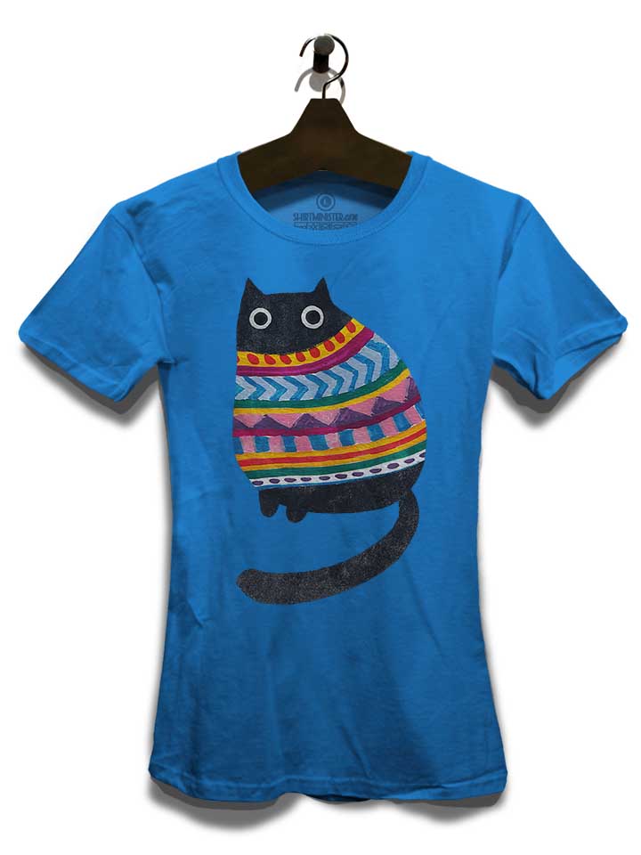 winter-wooly-cat-damen-t-shirt royal 3