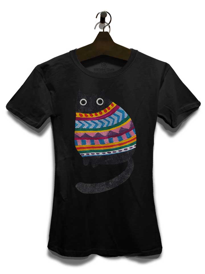 winter-wooly-cat-damen-t-shirt schwarz 3