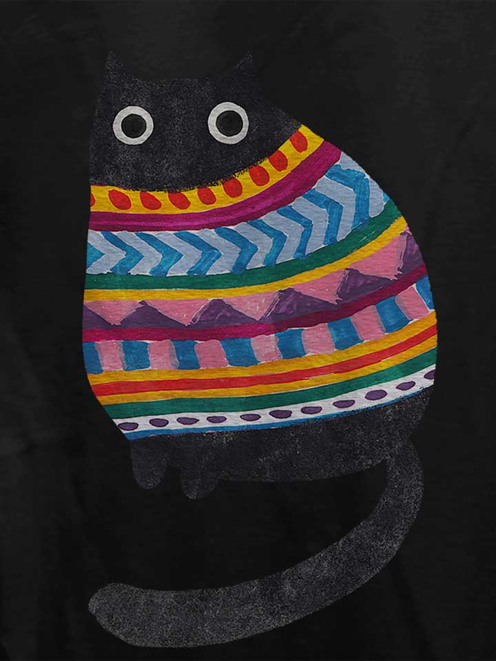 winter-wooly-cat-damen-t-shirt schwarz 4