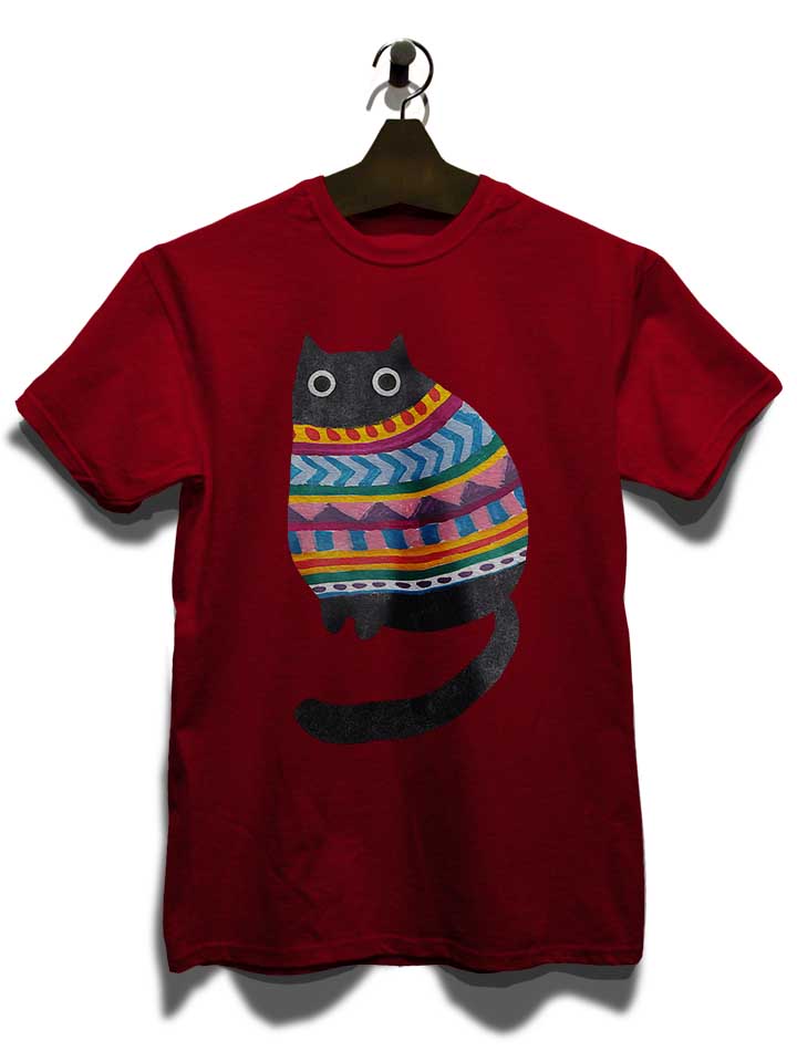 winter-wooly-cat-t-shirt bordeaux 3