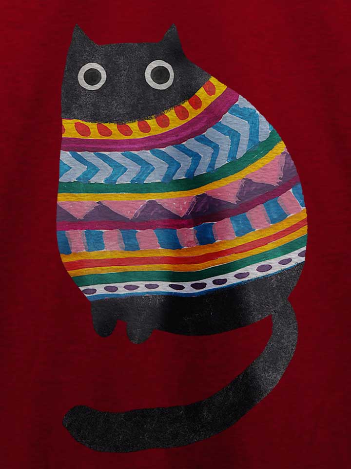 winter-wooly-cat-t-shirt bordeaux 4