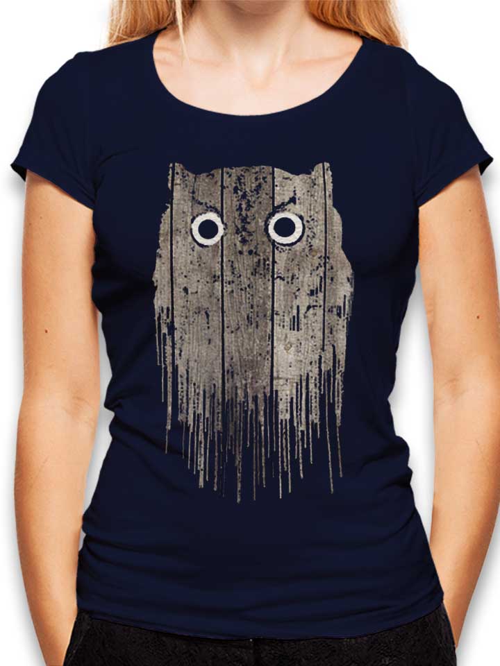 Wooden Owl Damen T-Shirt dunkelblau L