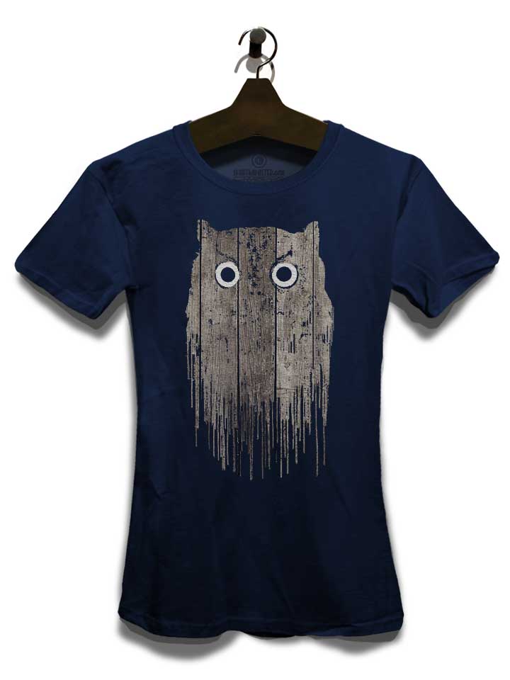 wooden-owl-damen-t-shirt dunkelblau 3