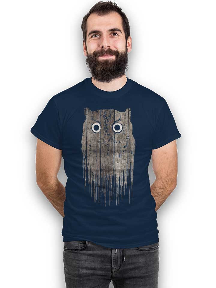 wooden-owl-t-shirt dunkelblau 2