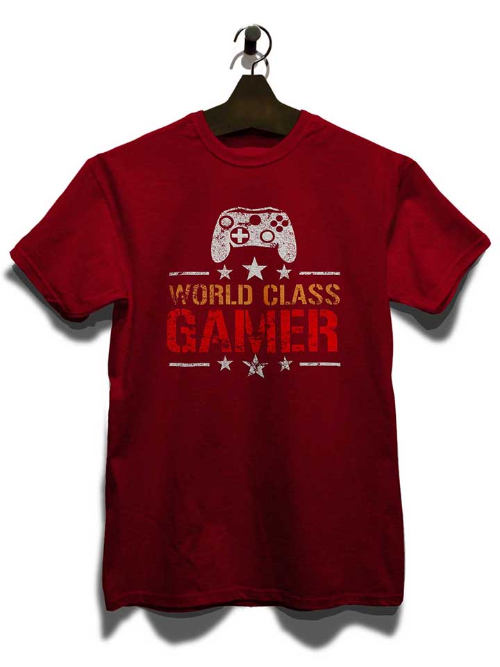 world-class-gamer-vintage-t-shirt bordeaux 3
