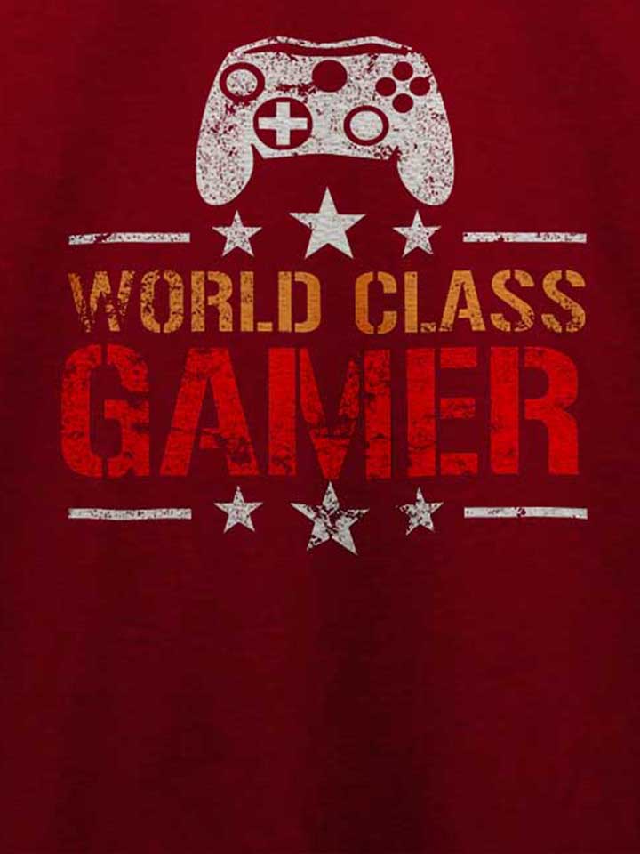 world-class-gamer-vintage-t-shirt bordeaux 4
