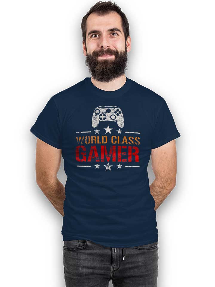 world-class-gamer-vintage-t-shirt dunkelblau 2