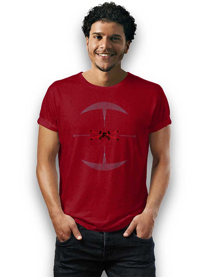 x-wing-target-t-shirt bordeaux 2