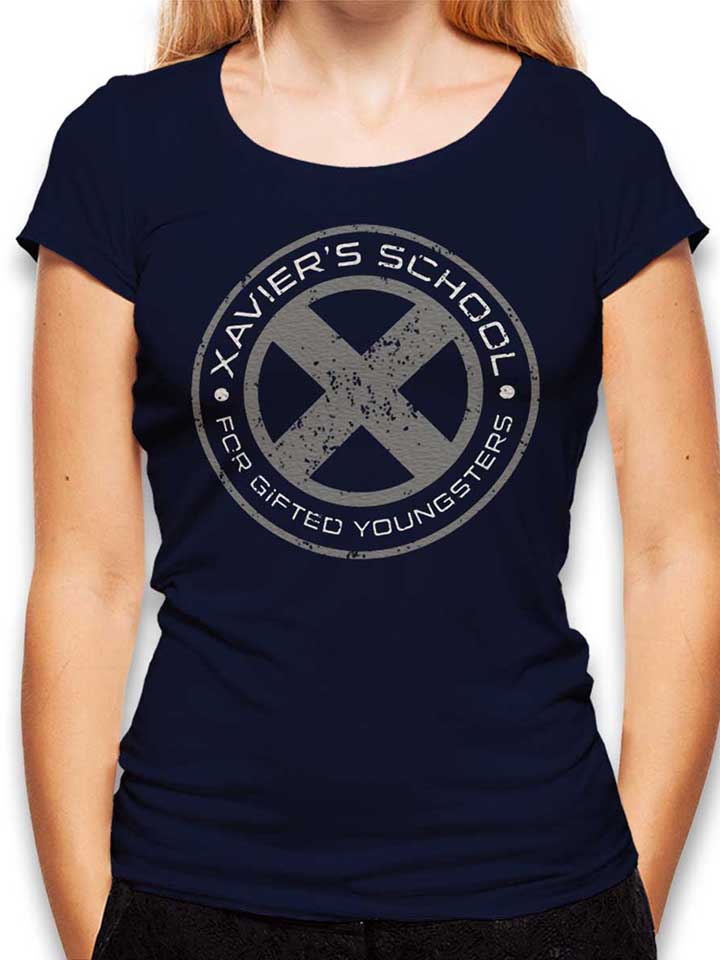 Xaviers School Damen T-Shirt dunkelblau L