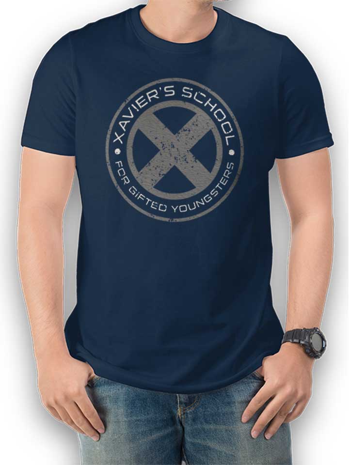 Xaviers School T-Shirt dunkelblau L