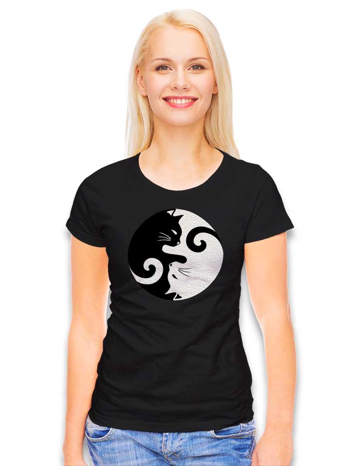 yin-yang-cats-02-damen-t-shirt schwarz 2
