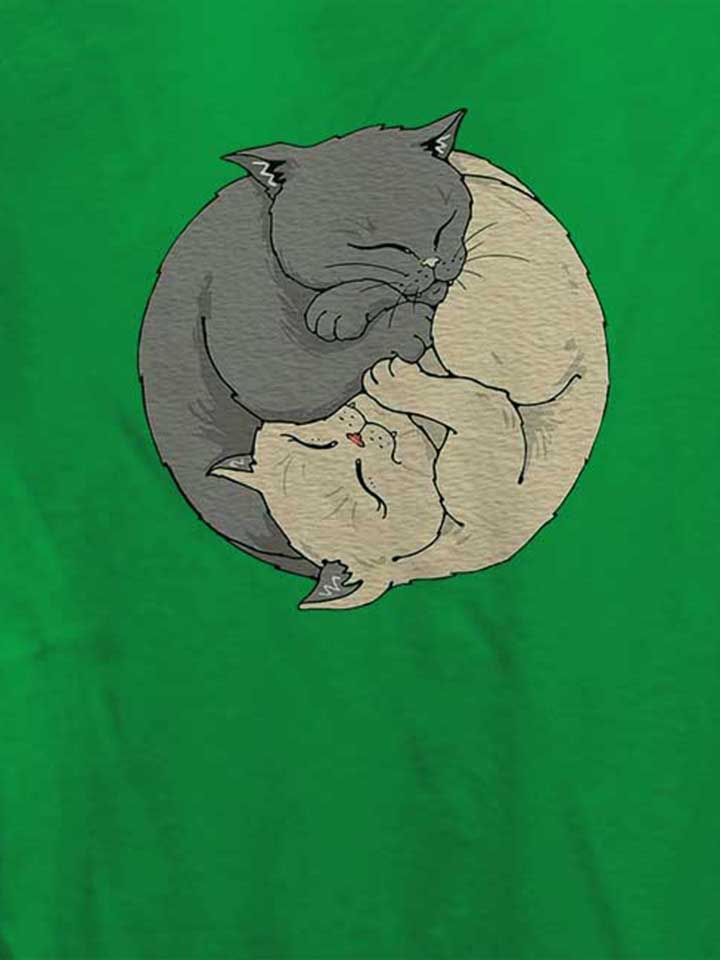 yin-yang-cats-damen-t-shirt gruen 4