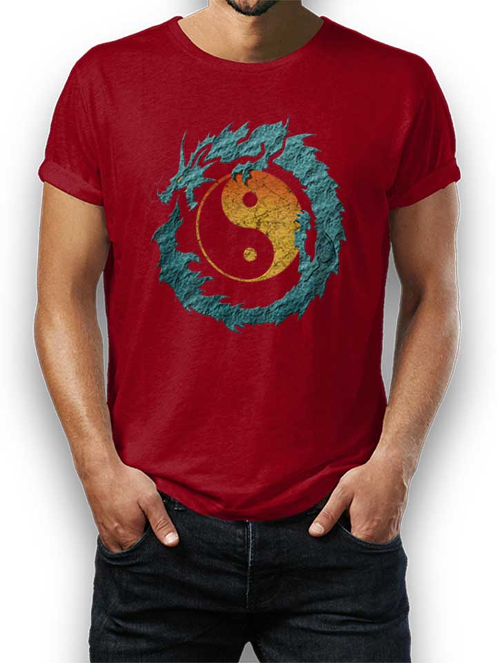 yin-yang-dragon-t-shirt bordeaux 1