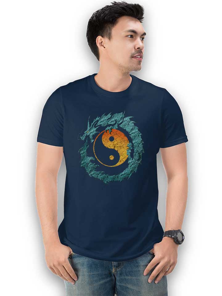 yin-yang-dragon-t-shirt dunkelblau 2