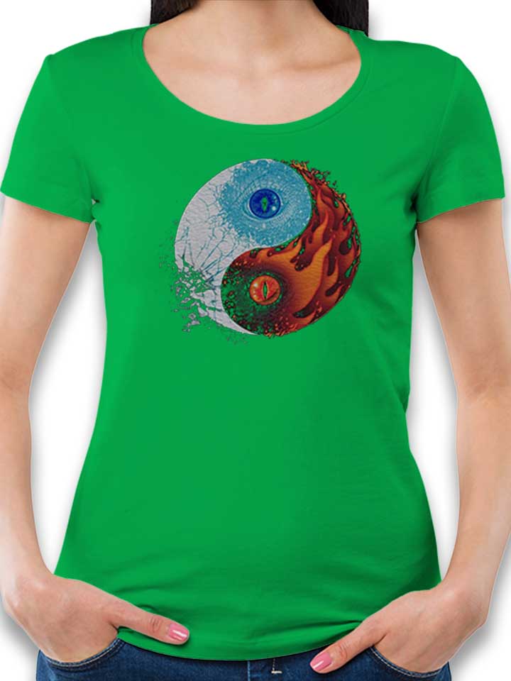 Yin Yang Game Of Balance T-Shirt Femme vert L