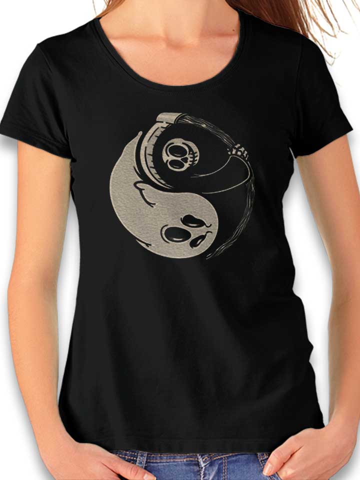 Yin Yang Ghost Reaper Womens T-Shirt black L