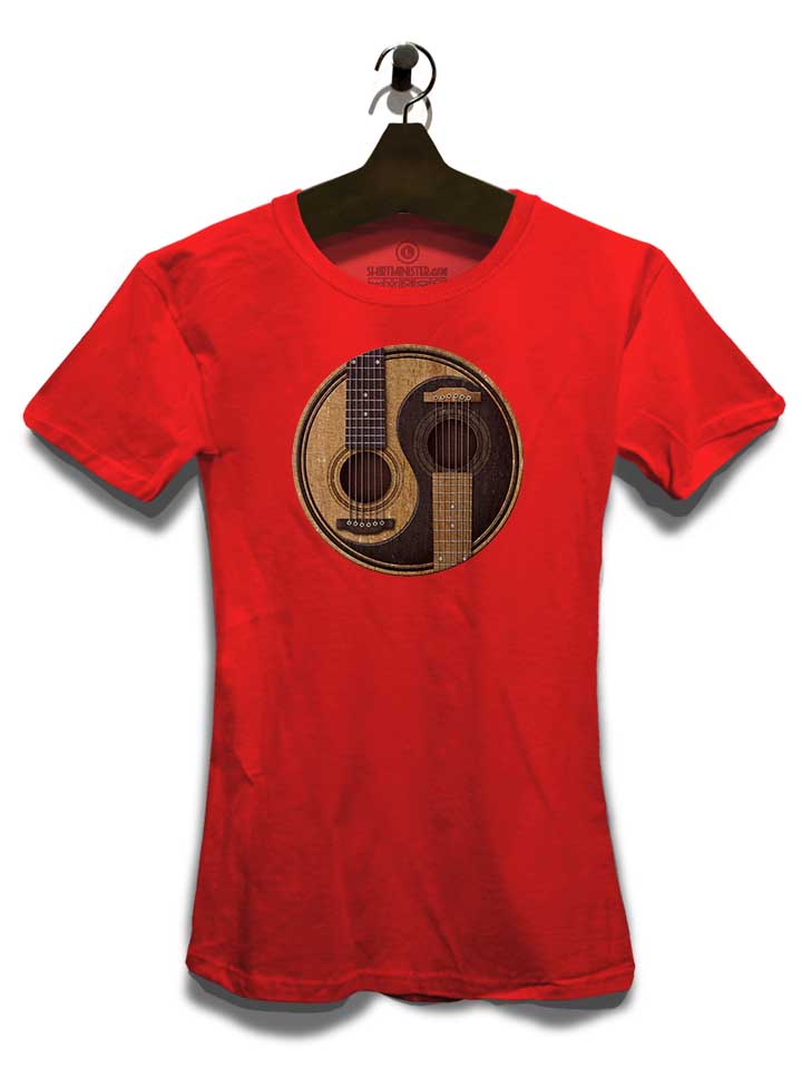 yin-yang-guitars-damen-t-shirt rot 3