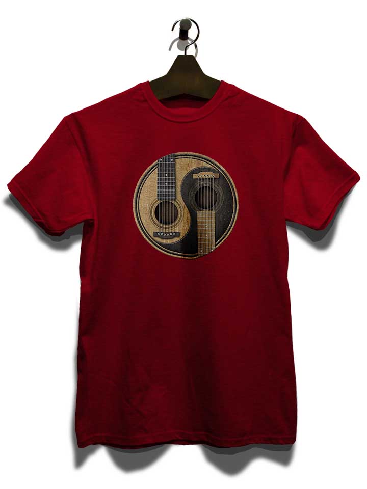 yin-yang-guitars-t-shirt bordeaux 3
