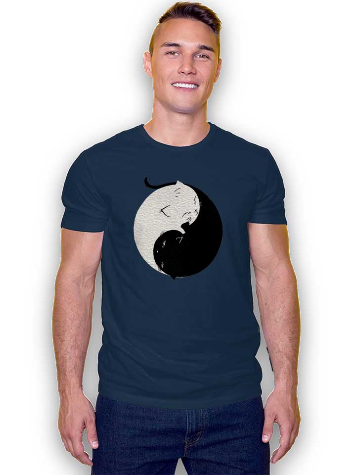 yin-yang-kittens-t-shirt dunkelblau 2