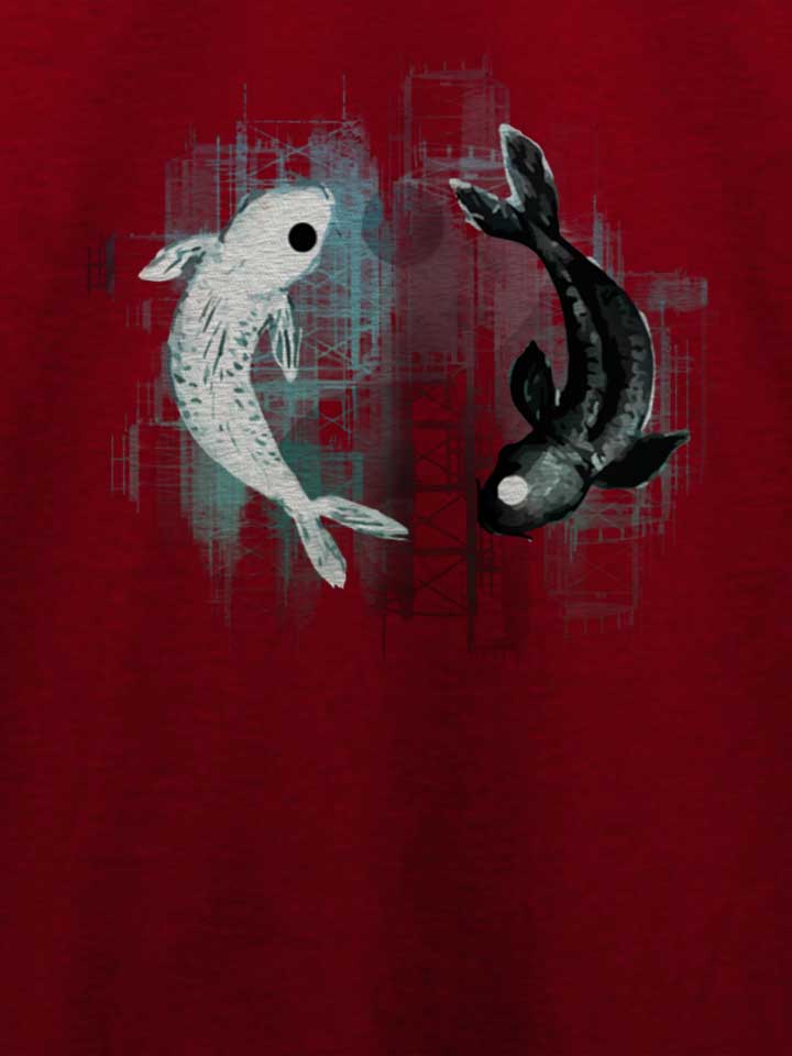 yin-yang-koi-fishes-t-shirt bordeaux 4