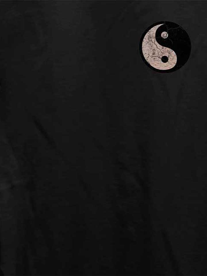 yin-yang-vintage-chest-print-damen-t-shirt schwarz 4