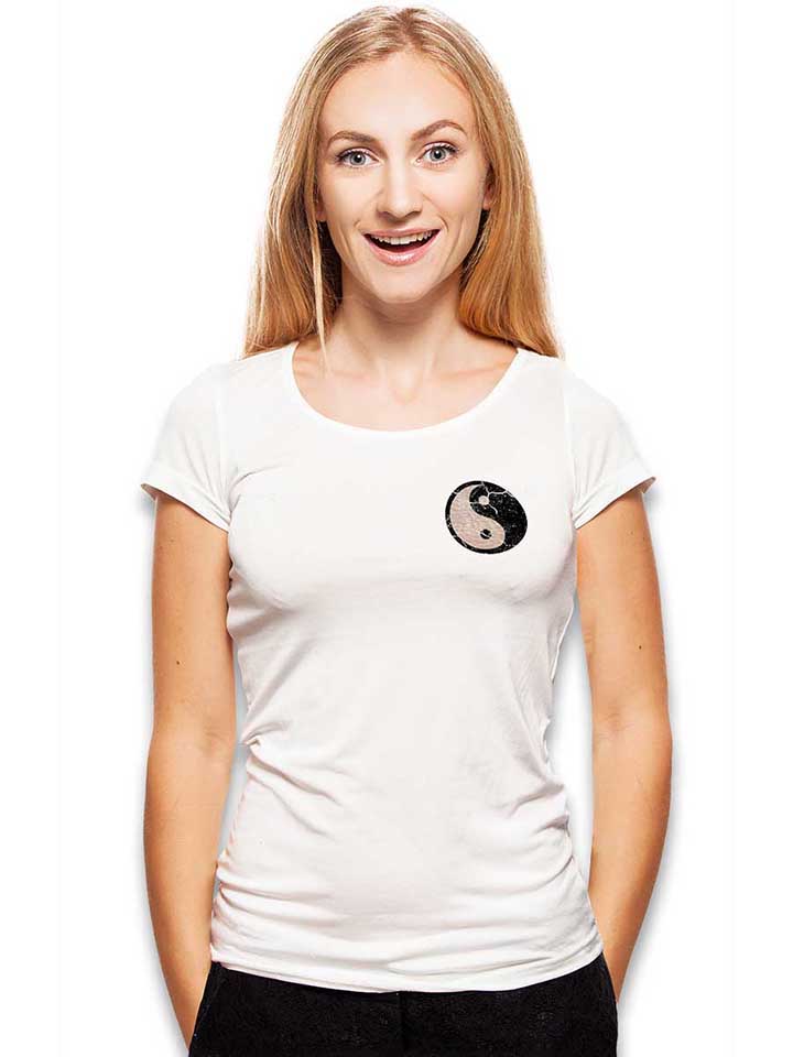 yin-yang-vintage-chest-print-damen-t-shirt weiss 2