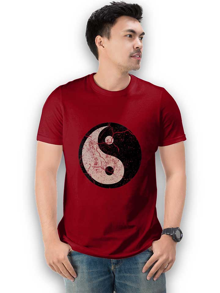 yin-yang-vintage-t-shirt bordeaux 2