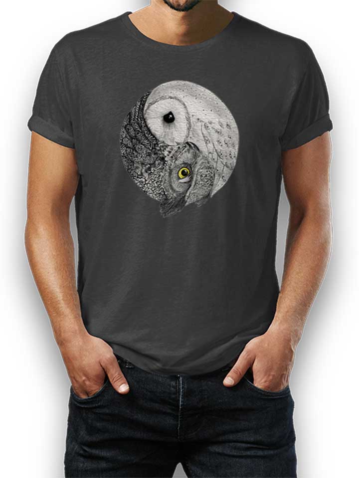 Yinn Yang Owls T-Shirt dark-gray L