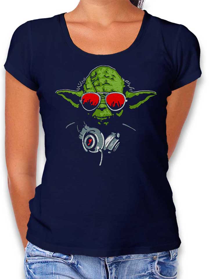 Yoda Dj Womens T-Shirt deep-navy L
