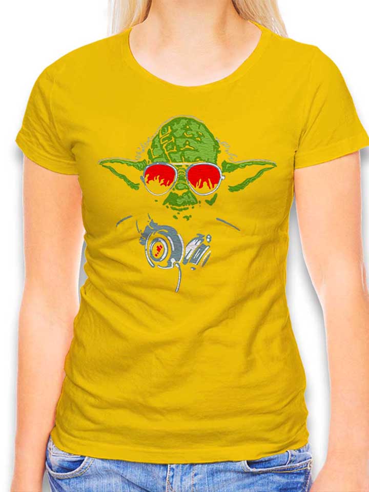 Yoda Dj Womens T-Shirt yellow L