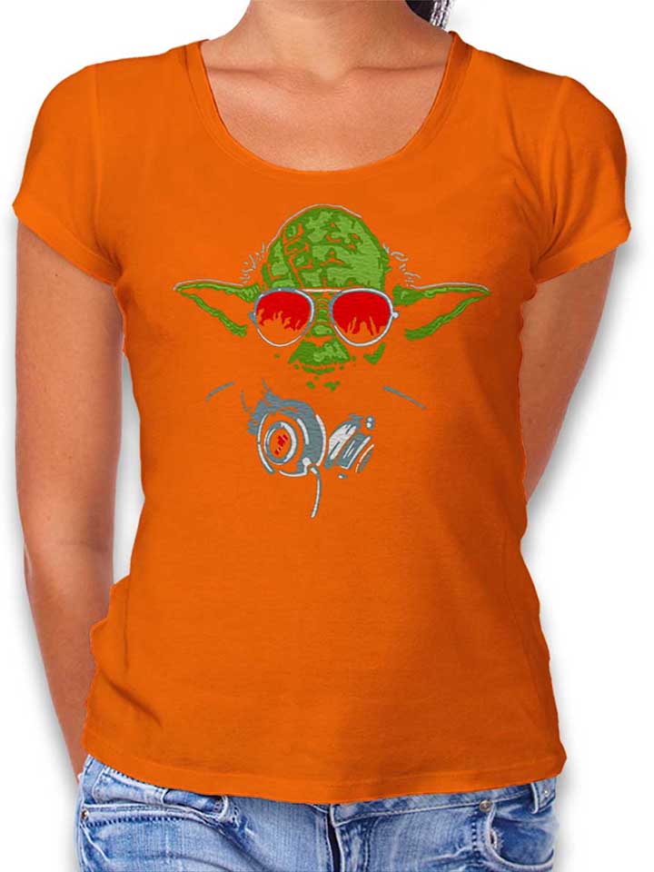 Yoda Dj Camiseta Mujer naranja L